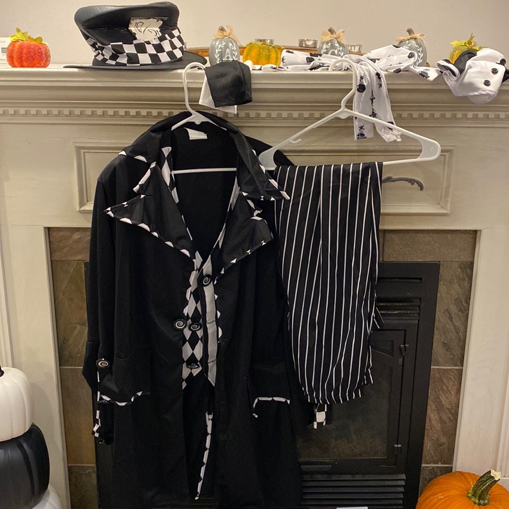 Mens Mad Hatter Halloween Costume Size XL